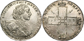 Russia, Peter I, Moscow Rouble 1723 - RARE R1