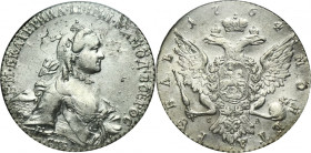 Russia, Catherine II, Rouble Petersburg 1764 СПБ CA