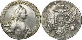 Russia, Catherine II, Rouble Petersburg 1764 СПБ ЯI