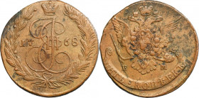 Russia, Catherine II, 5 Kopeck Jekaterinburg 1768 EM