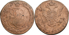 Russia, Catherine II, 5 Kopeck Jekaterinburg 1778 EM