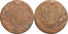 Russia, Catherine II, 5 Kopeck Jekaterinburg 1782 EM