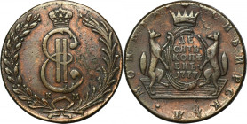 Russia, Siberia, Catherine II, 10 Kopeck Suzun 1777 KM