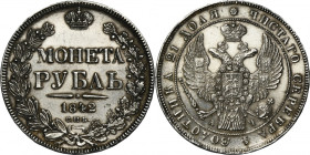 Russia, Nicholas I, Rouble Petersburg 1842 СПБ АЧ