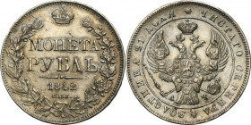 Russia, Nicholas I, Rouble Petersburg 1842 СПБ АЧ