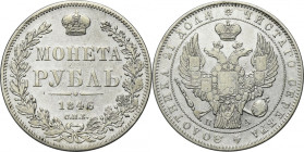 Russia, Nicholas I, Rubel Petersburg 1846 СПБ ПА