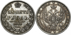 Russia, Nicholas I, Rouble Petersburg 1848 СПБ HI