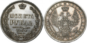 Russia, Nicholas I, Rubel Petersburg 1854 СПБ HI