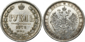 Russia, Alexander II, Rouble Petersburg 1878 СПБ НФ