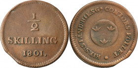 Sweden, Gustav IV Adolf, 1/2 Skilling Riksgälds Avesta 1801