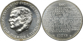 Sweden, Carl XVI Gustaf, 200 Kroner Eskilstuna 1980 E - Royal Succession Law
