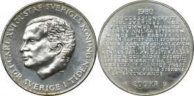 Sweden, Carl XVI Gustaf, 200 Kroner Eskilstuna 1980 E - Royal Succession Law