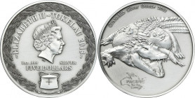 Tokelau, Elizabeth II, 5 Dollars 2013 - Crocodile