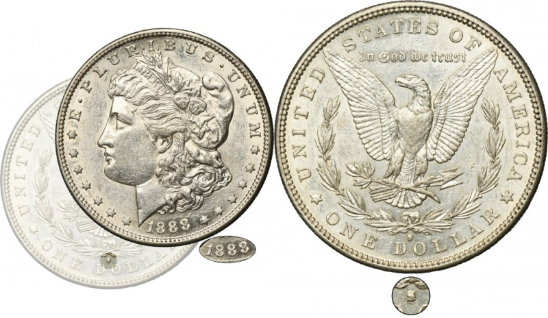 USA, 1 Dollar San Francisco 1888 S - Morgan Rare year of US dollar form San Fran...