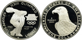 USA, 1 Dollar San Francisco 1983 S - XXIII Summer Olympic Games - Discobol