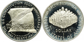 USA, 1 Dollar San Francisco 1987 S - 200th Anniversary of the Constitution