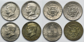 Set, USA, 1/2 Dollar 1967-1976 (4 pcs.)