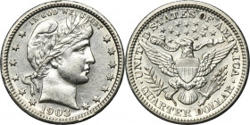 USA, 1/4 Dollar Philadelphia 1903 - Barber
