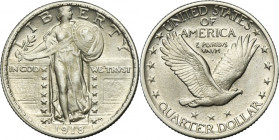 USA, 1/4 Dollar Philadelphia 1918 - Standing Liberty