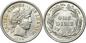 USA, 1 Dime Philadelphia 1898 - Barber