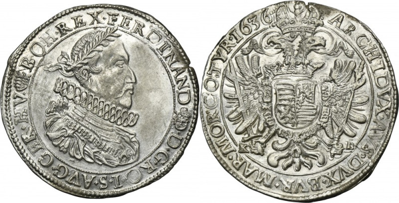 Hungary, Ferdinand II, Thaler Kremnitz 1636 KB Phenomenal thaler of Ferdinand II...