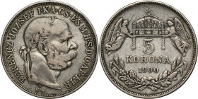 Hungary, Franz Joseph I, 5 Korona Kremnitz 1900 KB