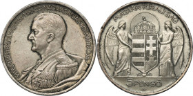 Hungary, Miklós Horthy, 5 Pengö Budapest 1939 BP