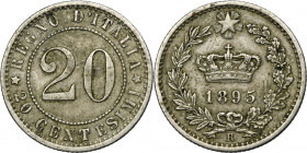 Italy, Umberto I, 20 Centesimi Rome 1895 R