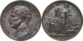 Italy, Victor Emmanuel III, 5 Centesimi Rome 1913 R