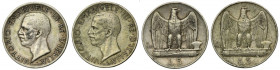 Set, Italy, Victor Emmanuel III, 5 Lire Rome 1929 R