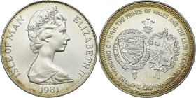 Isle of Man, Elizabeth II, 1 Surrey Crown 1981 - Royal Wedding