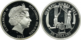 Solomon Islands, Elizabeth II, 10 Dollars 2013 - Olympic Games 2014