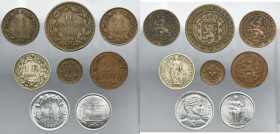 Set, Luxembourg, Netherlands, Switzerland, Chile and French Polynesia, Mix of coins (8 pcs.)