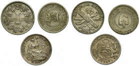 Set, Mexico, Colombia and Peru, Mixed coins (3 pcs.)