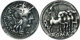 Roman Republic, M. Vargunteius, Denarius 130 BC