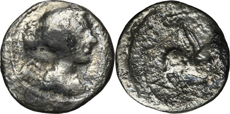 Roman Republic, Titius, Quinarius 90 BC Nice quinarius minted in Rome in 90 BC b...
