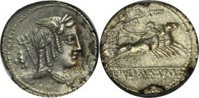 Roman Republic, L. Iulius Bursio, Denarius 85 BC