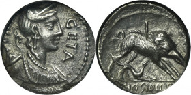 Roman Republic, C. Hosidius C.f. Geta, Denarius 68 BC