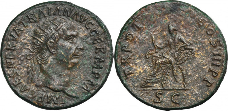 Roman Imperial, Trajan, Dupondius Roman Imperial Trajan (98-117), Dupondius 99-1...