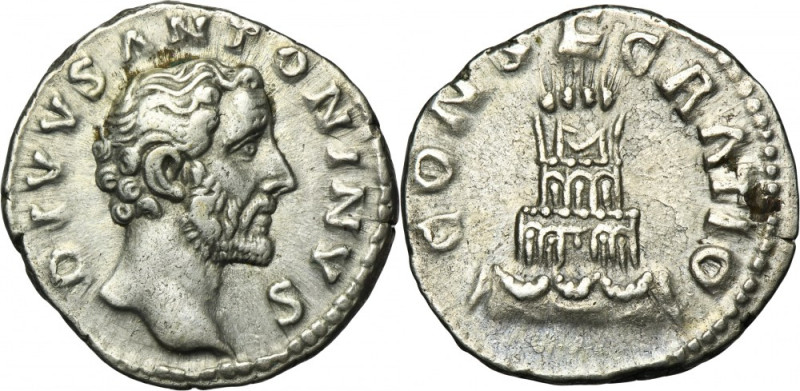 Roman Imperial, Antoninus Pius, Posthumous Denarius Roman Imperial Antoninus Piu...