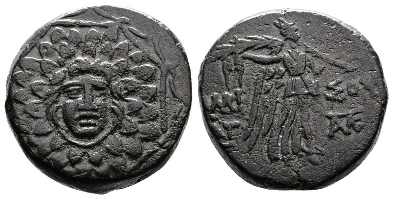 Pontos. Amisos, 85-65 BC, time of Mithridates VI. AE (19 mm, 7.62 g.). Aegis wit...