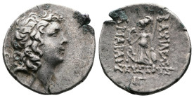 Cappadocia, Kings. Ariarathes IX Eusebes Philopator, 101-85 BC. AR Drachm (18.2 mm, 3.93 g.). Eusebeia mint under Mount Argaios, dated regnal year 13 ...