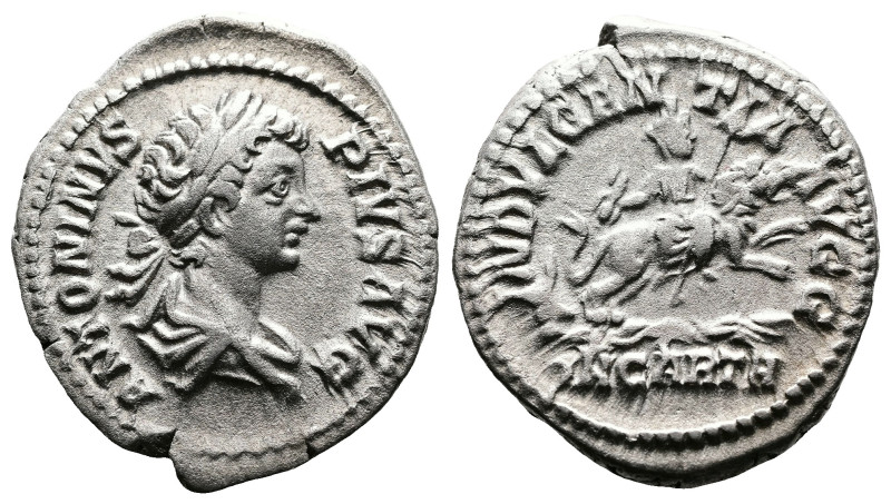 Caracalla, 198-217. AR Denarius (18.5 mm, 3.66 g.), Rome mint, AD 204. ANTONINVS...