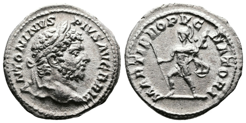 Caracalla, 198-217. AR Denarius (19.5 mm, 3.21 g.), Rome mint, AD 210-213. ANTON...