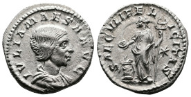 Julia Maesa (grandmother of Elagabalus), 218-222. AR Denarius (18.7 mm, 2.87 g.), Rome mint. IVLIA MAESA AVG, draped bust to right. Rev. SAECVLI FELIC...