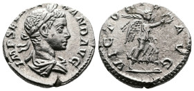 Severus Alexander, 222-235. AR Denarius (18.3 mm, 3.39 g.), Antioch mint, AD 222. IMP SEV ALEXAND AVG, laureate, draped and cuirassed bust right. Rev....