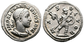 Severus Alexander, 222-235. AR Denarius (19.9 mm, 3.46 g.), Rome mint, AD 231-235. IMP ALEXANDER PIVS AVG, laureate, draped and cuirassed bust of Alex...