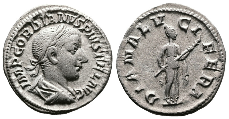 Gordian III, 238-244. AR Denarius (19.2 mm, 2.79 g.), Rome mint, struck 241-2 AD...
