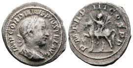 Gordian III, 238-244. AR Denarius (20 mm, 2.90 g.), Rome mint, AD 240. IMP GORDIANVS PIVS FEL AVG, laureate, draped and cuirassed bust of Gordian III ...