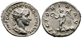 Gordian III, 238-244. AR Antoninianus (21.4 mm, 5.07 g.), Antioch mint, 239 AD.  IMP CAES M ANT GORDIANVS AVG, radiate, draped and cuirassed bust of G...